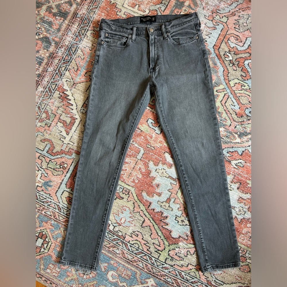 Abercrombie & Fitch Signature Stretch Athletic Skinny 32/32 Washed Grey